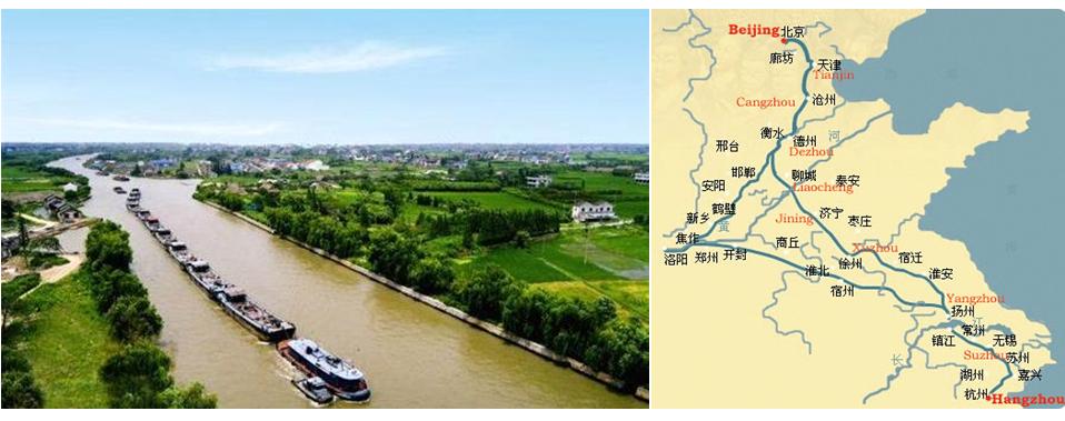 map of the grand canal of China map of the grand canal of China