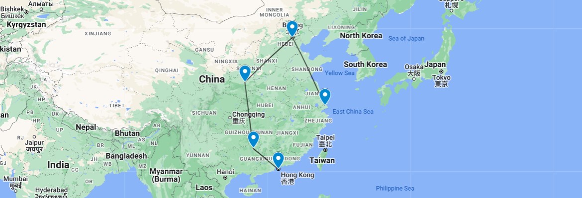 China luxury tours including Shanghai, Beijing, Xian, Guilin, Hong Kong